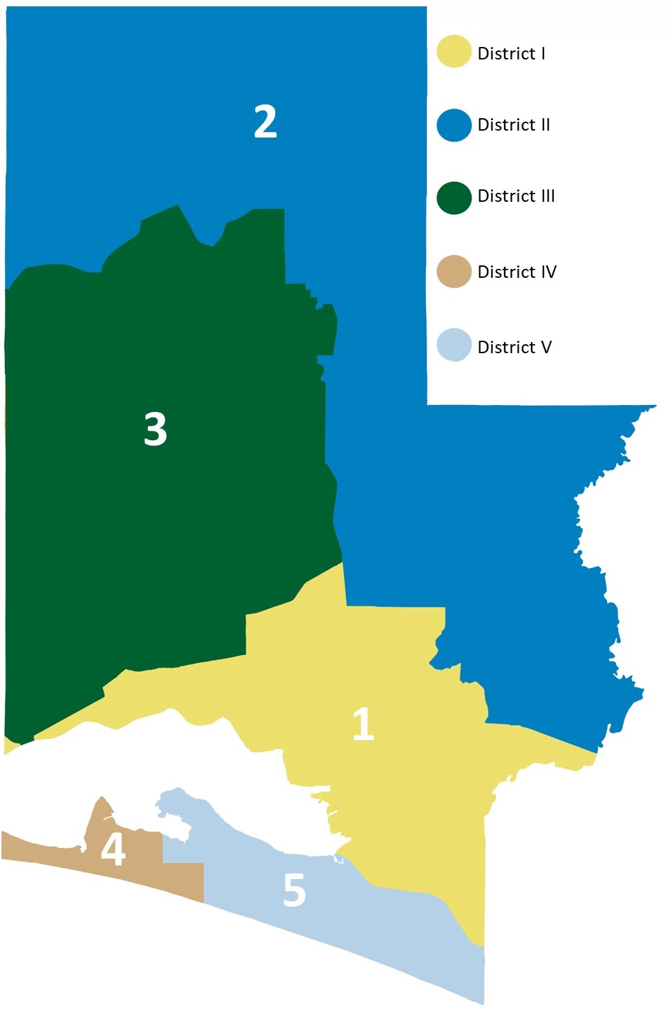 Walton County commission district map