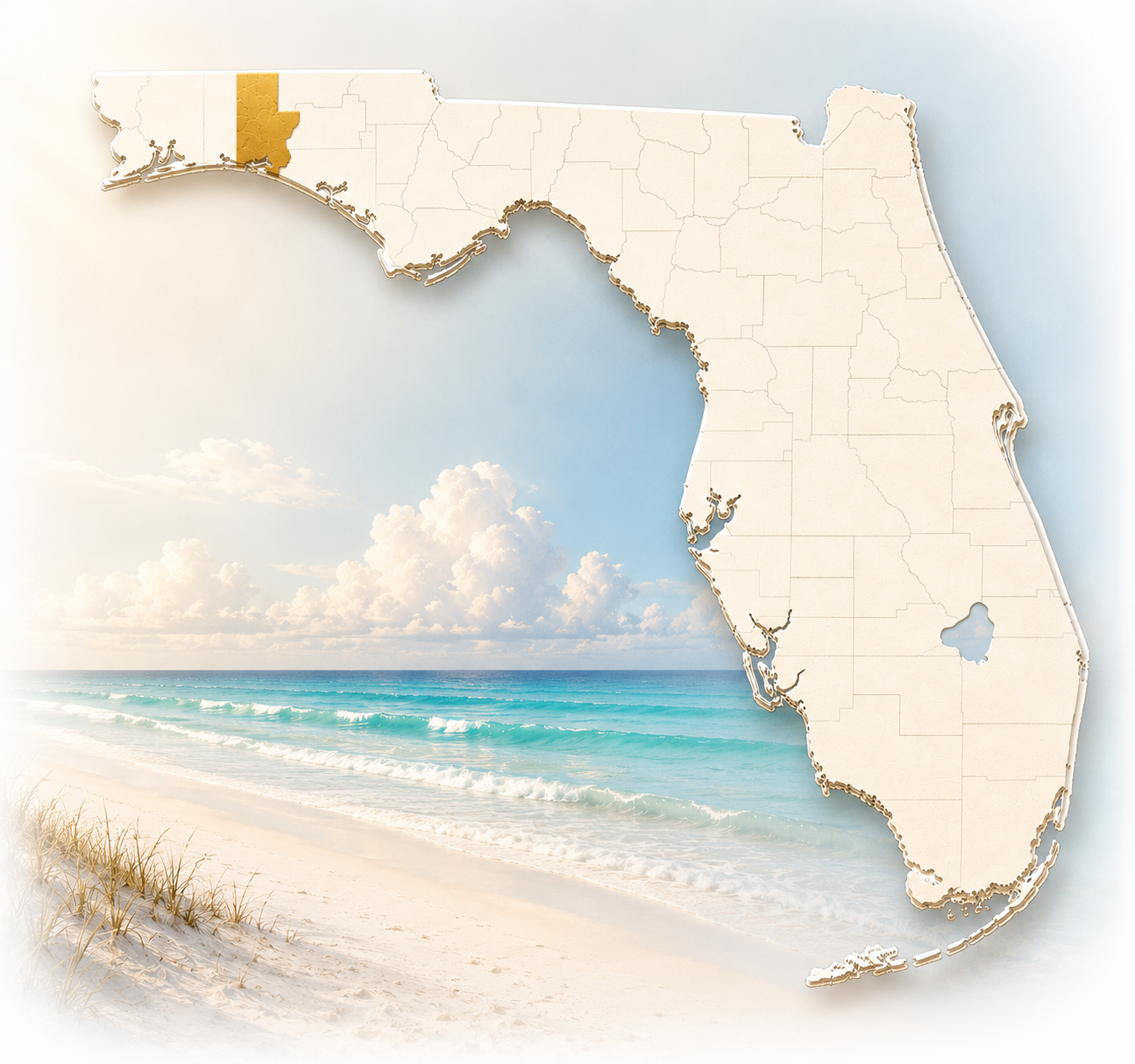 Walton County landscape and waterway